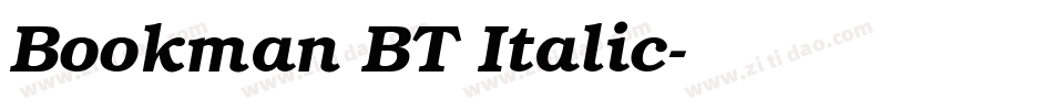 Bookman BT Italic字体转换